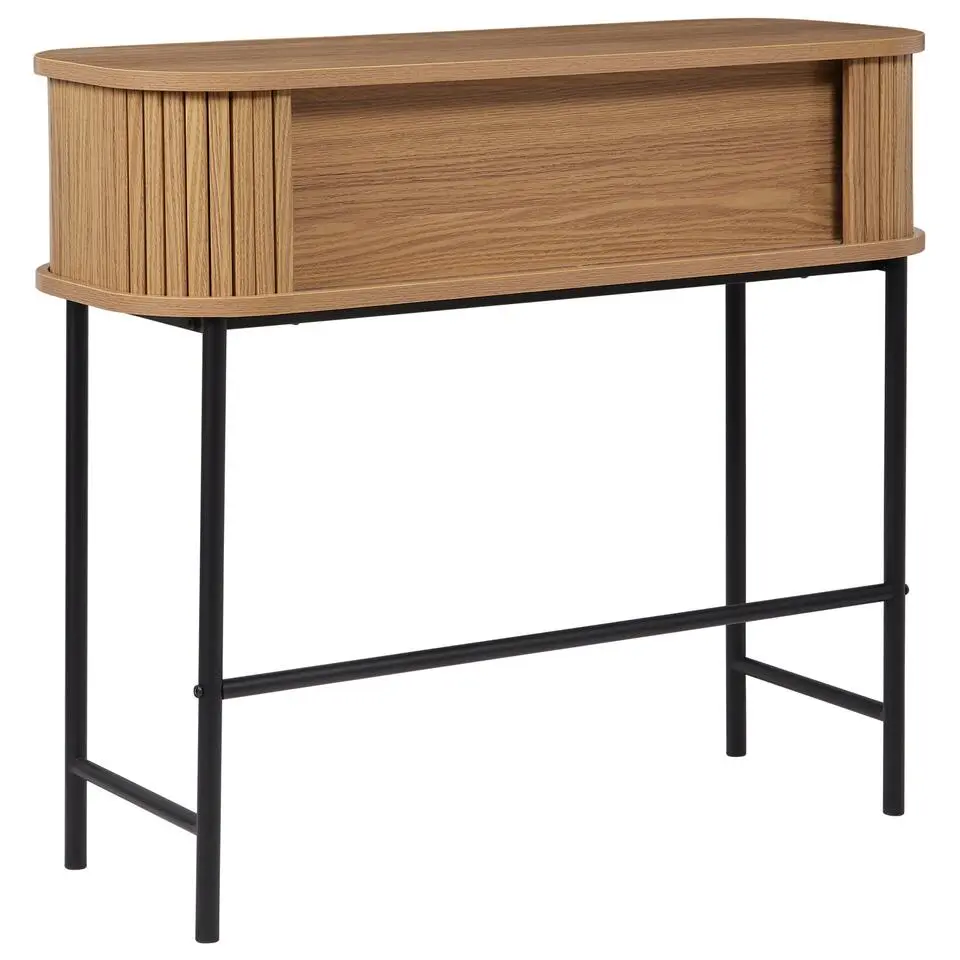 BRADLEY - Sidetable - Lichthout/Zwart - MDF