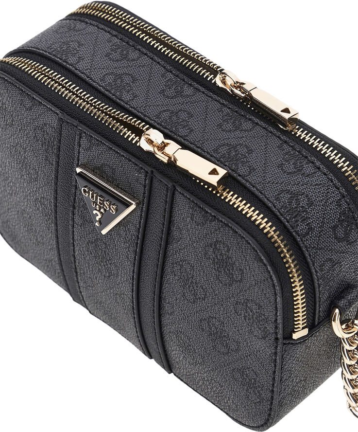 GUESS NOREEN CAMERA CROSSBODY Coal logo