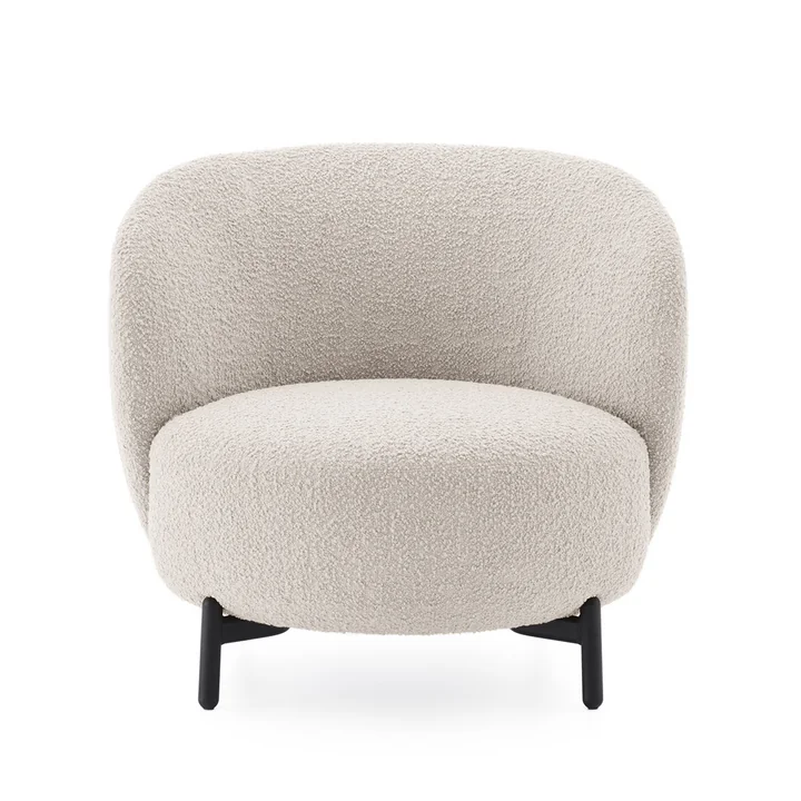 Kartell - Lunam Sessel, schwarz / grün (Stoff Orsetto)