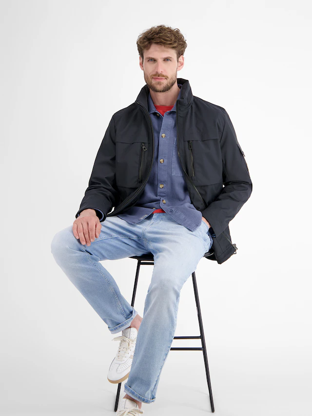 LERROS Outdoorjacke »LERROS Shell-Blouson mit Kapuze« mit Kapuze Wasser- und windabweisend, atmungsaktiv