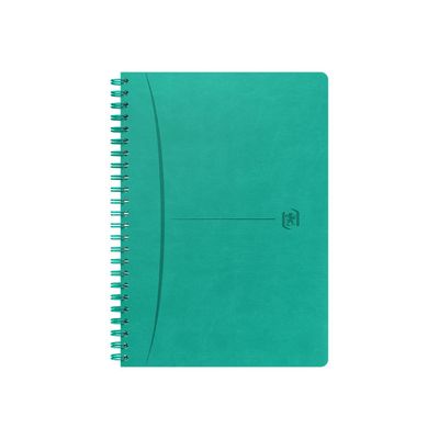 Oxford Signature - Cahier à spirale A5 - 160 pages - petits carreaux - turquoise