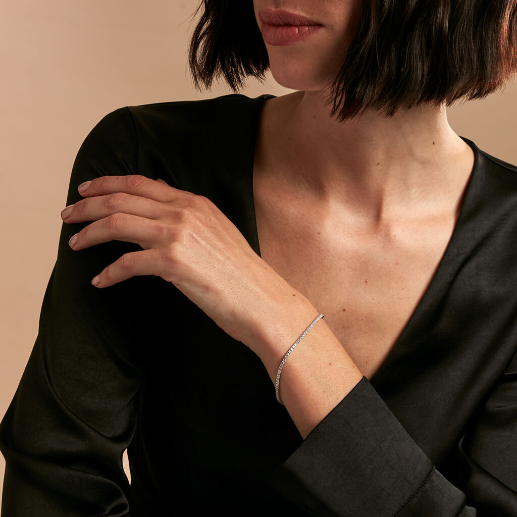 Bracelet River Or Blanc Diamant