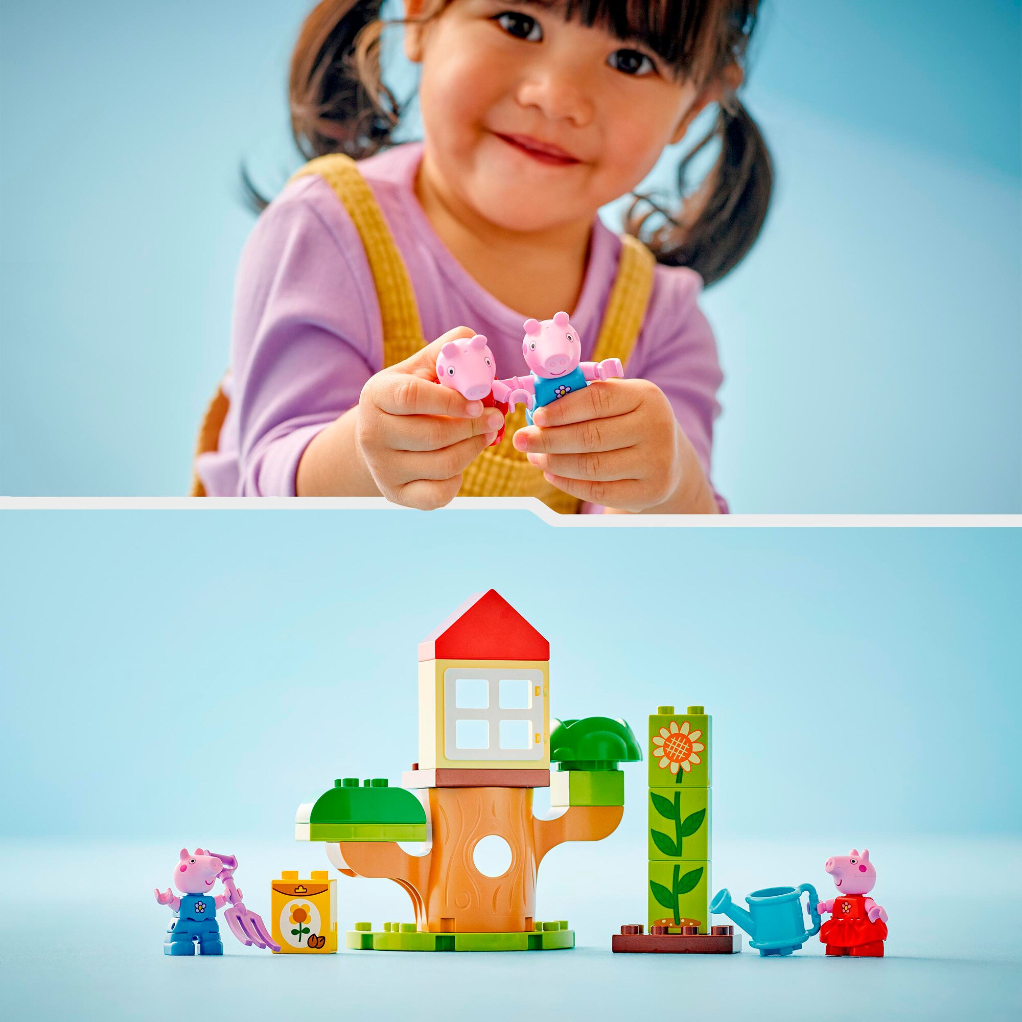 LEGO Konstruktionsspielzeug DUPLO Peppas Garten mit Baumhaus