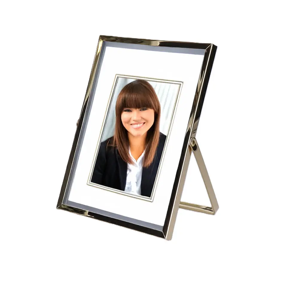 Giftdecor Fotolijstje - 10 x 15 cm - goud - metaal - modern