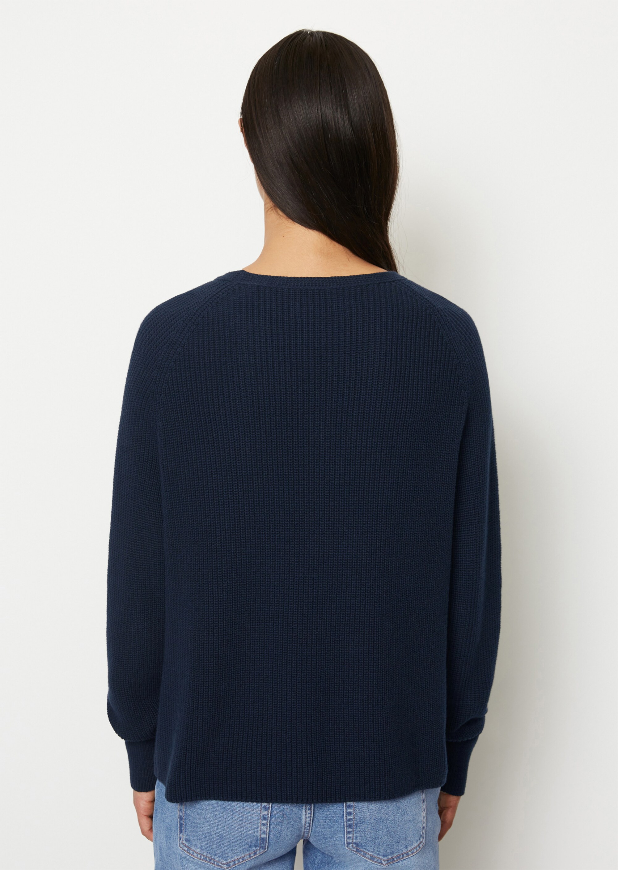 Rundhals-Strickpullover slightly cropped aus Heavy-Weight-Organic-Cotton