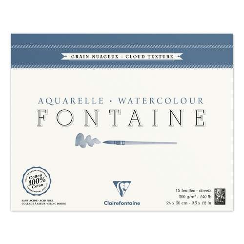 Clairefontaine FONTAINE Aquarellblock Torchon (Wolke)