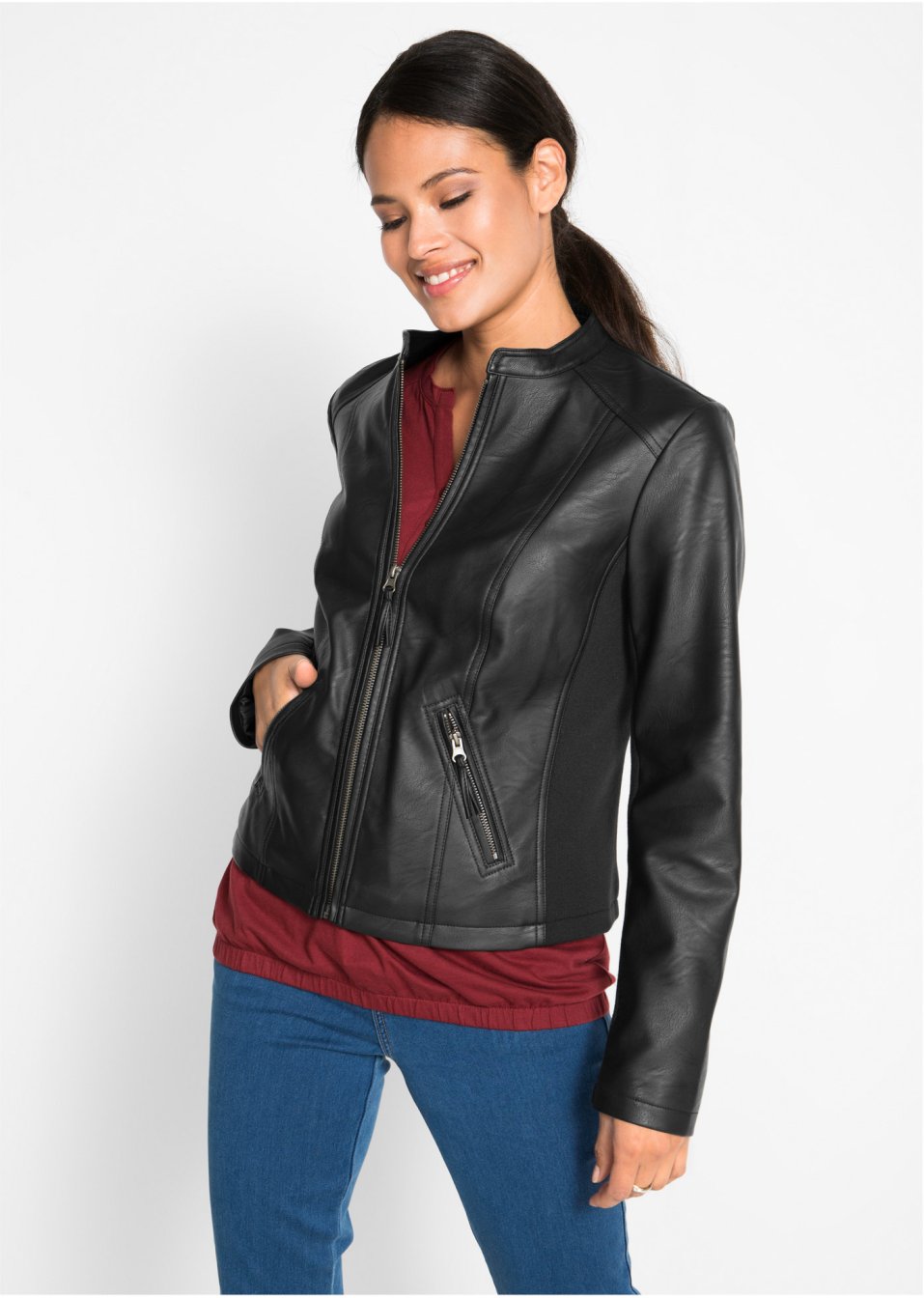 Veste à empiècements latéraux extensibles