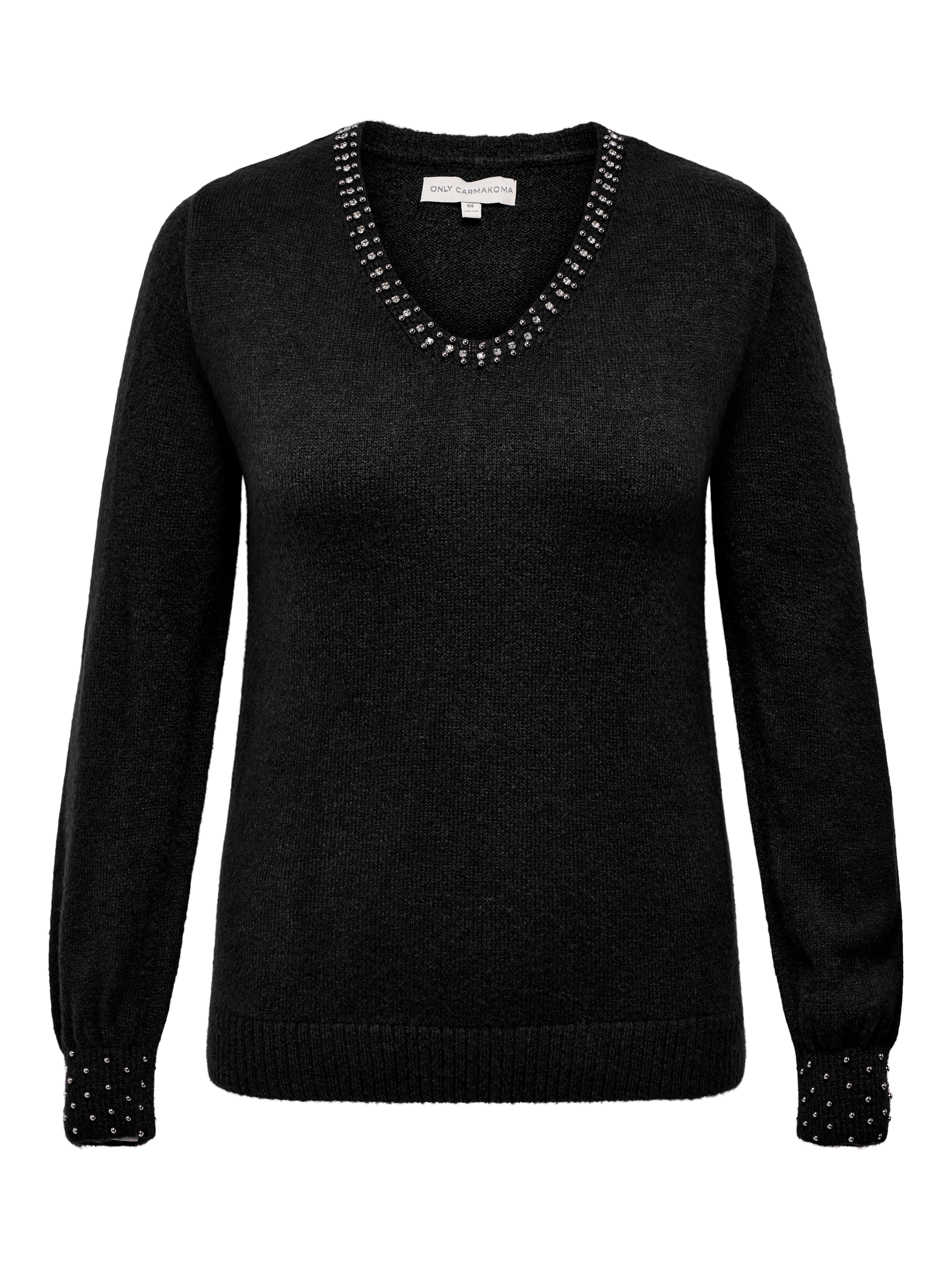 CARALESSIA Strickpullover Black