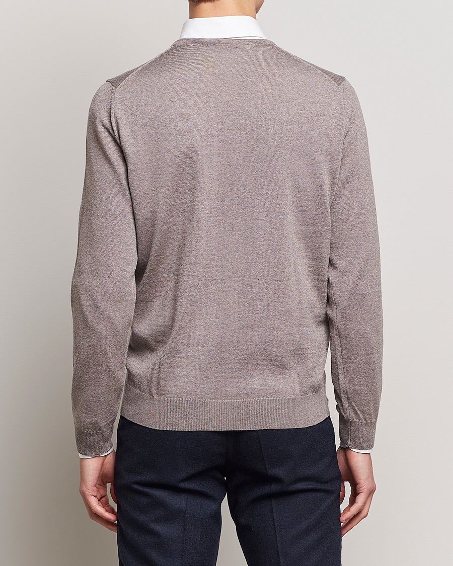 Stenströms Merino Crew Neck Mud Brown