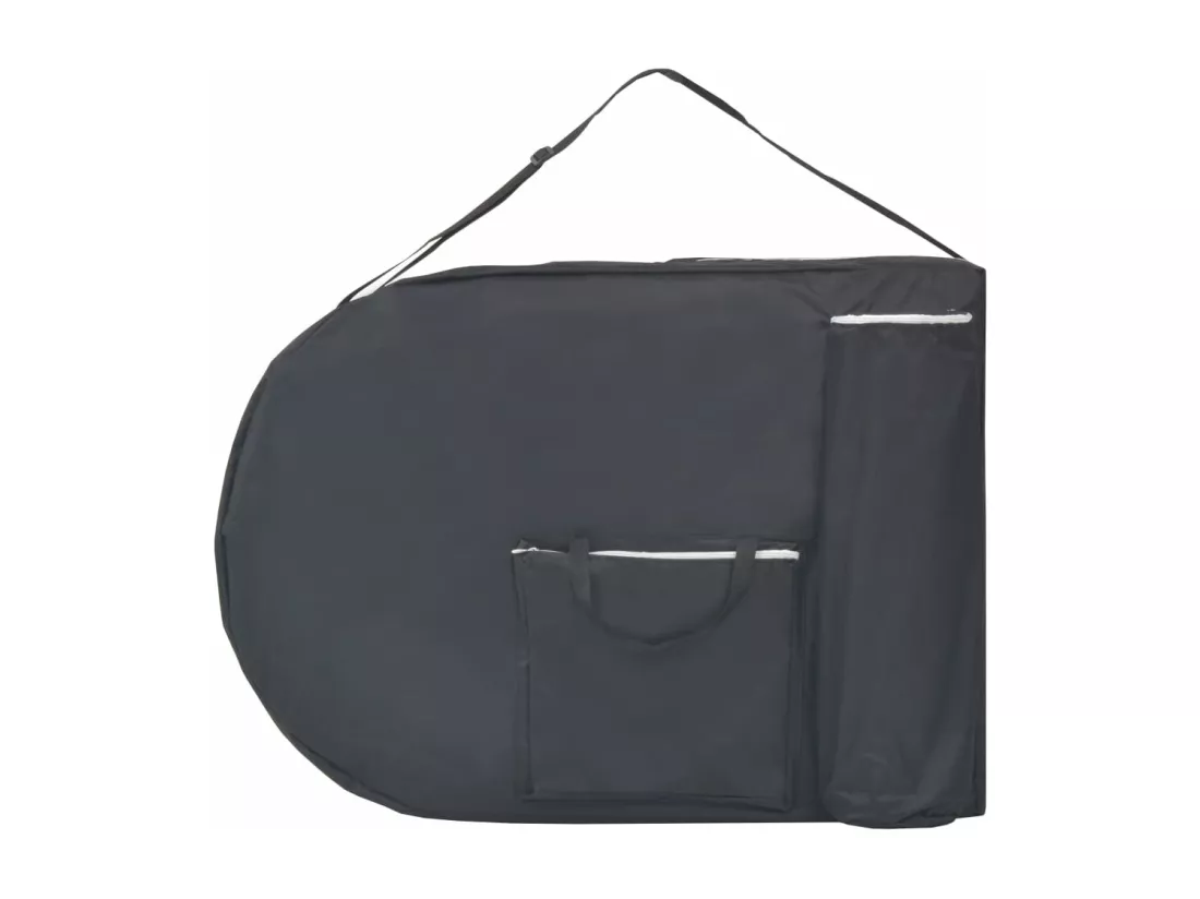 Table de massage pliable noire 194 x 70 x 65 cm 02_0001841