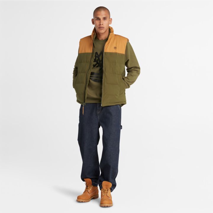 Colete acolchoado Welch Mountain para homem, na cor verde.