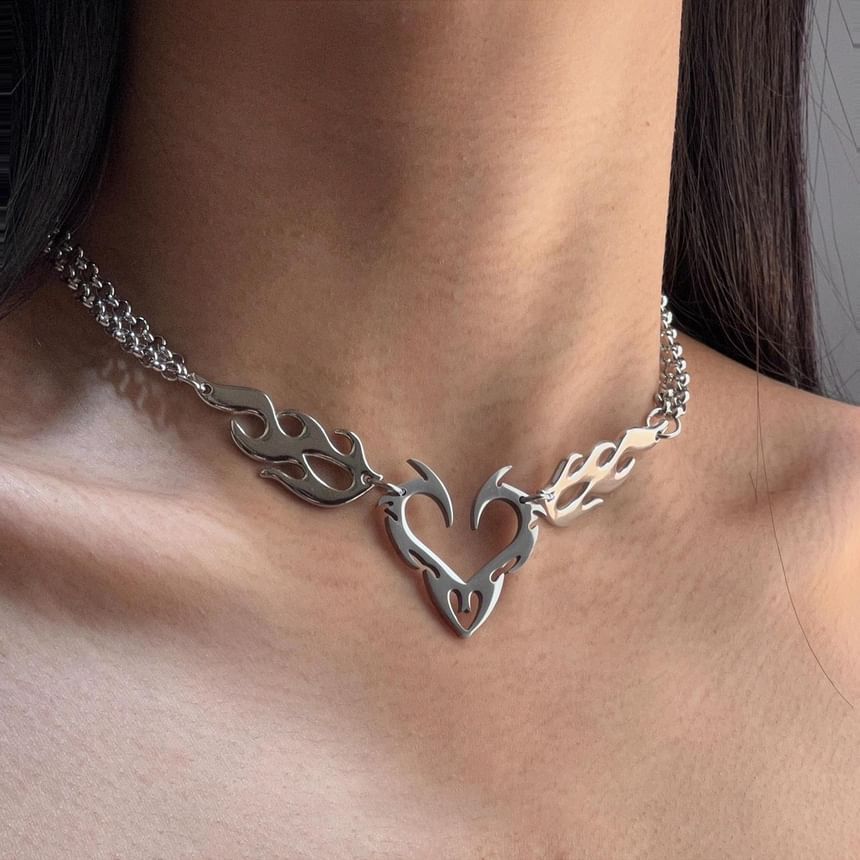 Lilafey - Hartvlam Legering Choker