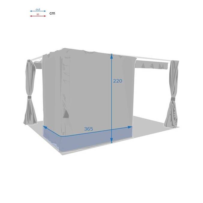 Rideaux pour tonnelle PALMEIRA Ardoise