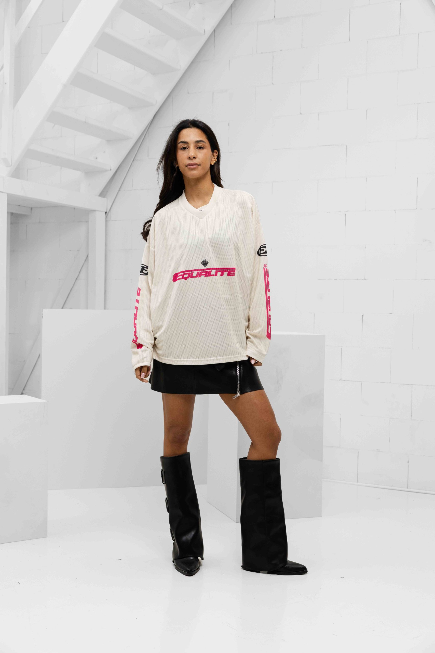 Equalité Arena Longsleeve Jersey Dames Gebroken Wit