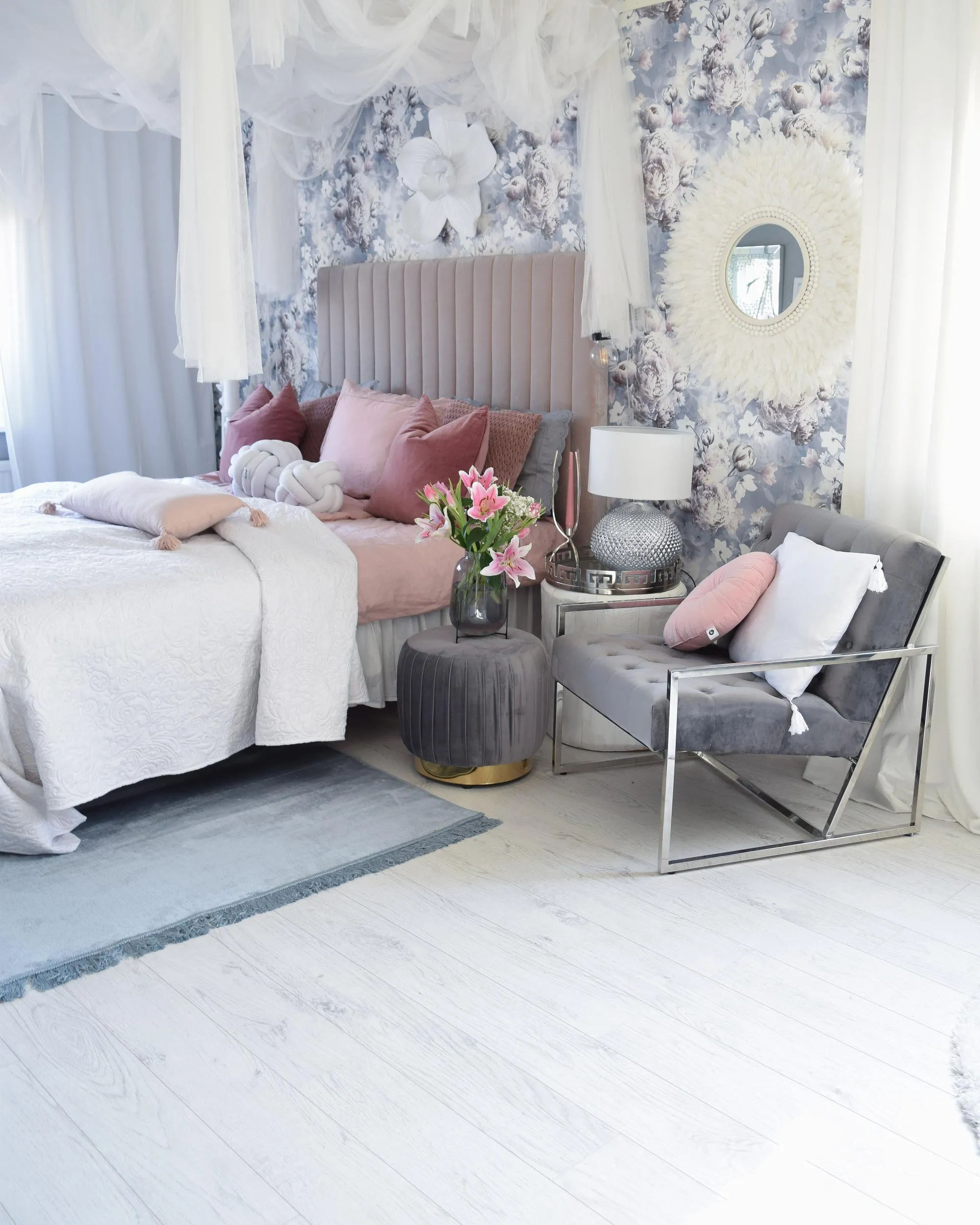 Tafellamp MADON Glas Zilver