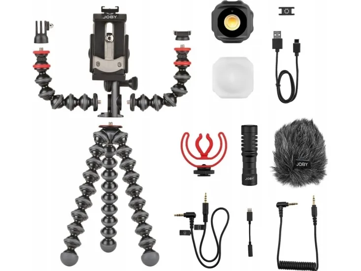 Joby JB01645-BWW, 3 ben, Sort, Rød, 540 g