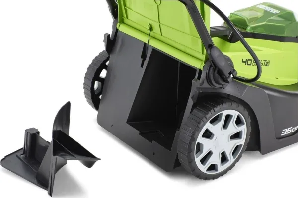 Greenworks G40LM35, Skubbe plæneklipper, 500 m², 35 cm, 2 cm, 7 cm, 400 m²