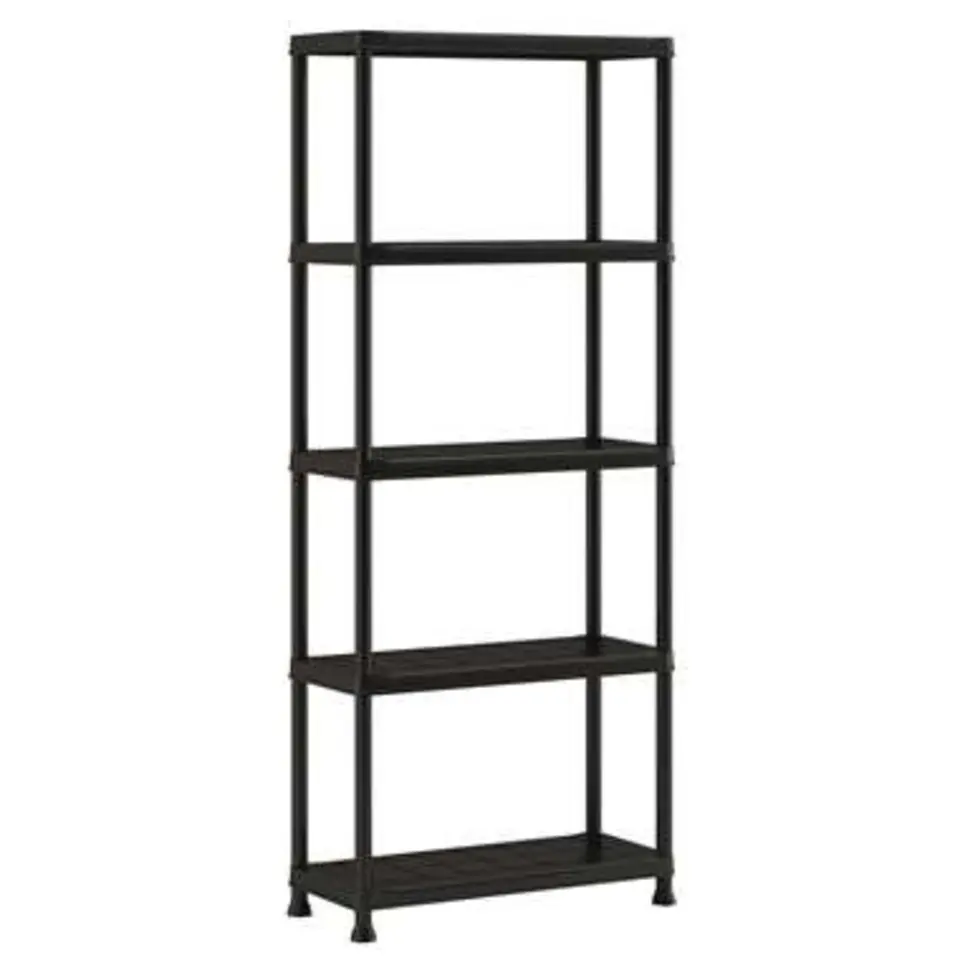 Keter Plus shelf 75/5 - 5 Planken - 75x32x176 cm - Zwart