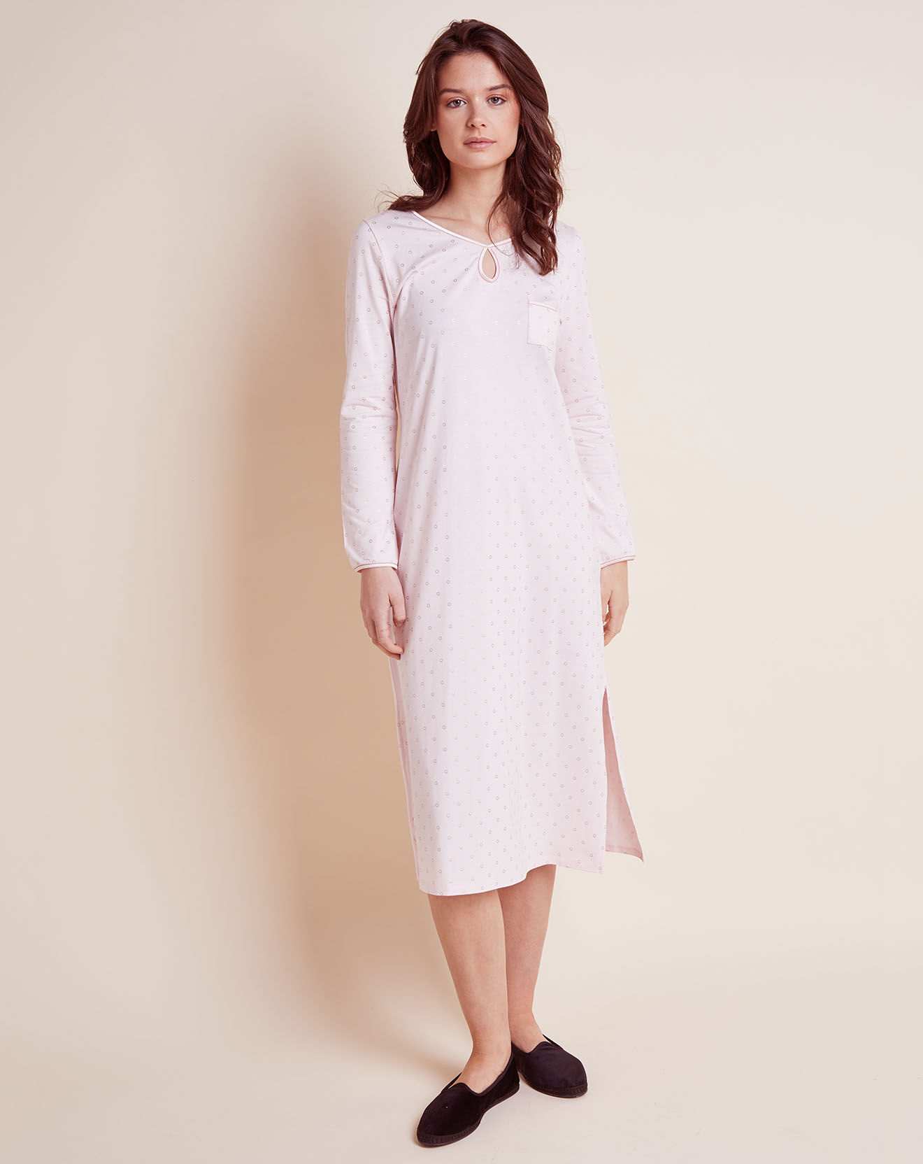 Le Chat Chemise de nuit imprimée Caline rose