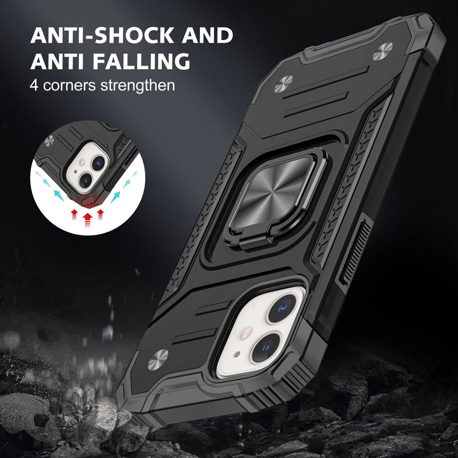 Hülle Handy Schutz für Apple iPhone 12 13 14 Pro Max Outdoor Case Cover Bumper