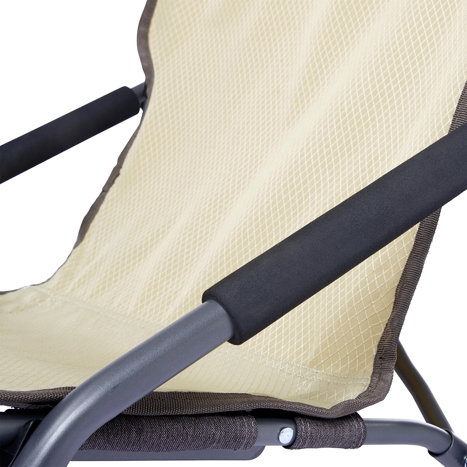UQUIP Strandstuhl Sandy XL Campingstuhl Faltstuhl Klappstuhl Stahl Faltbar 120kg Farbe: Blue/grey
