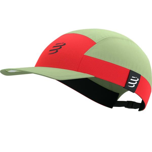 Casquette trail COMPRESSPORT 5 PANEL LIGHT CAP NILE/FLUO RED