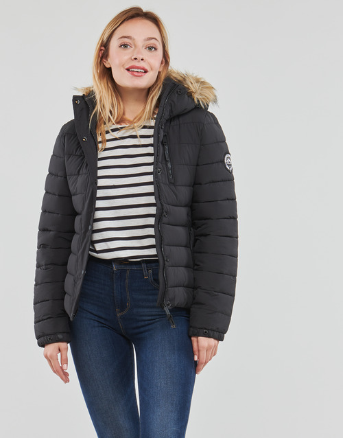Superdry - CLASSIC FAUX FUR FUJI JACKET Negro