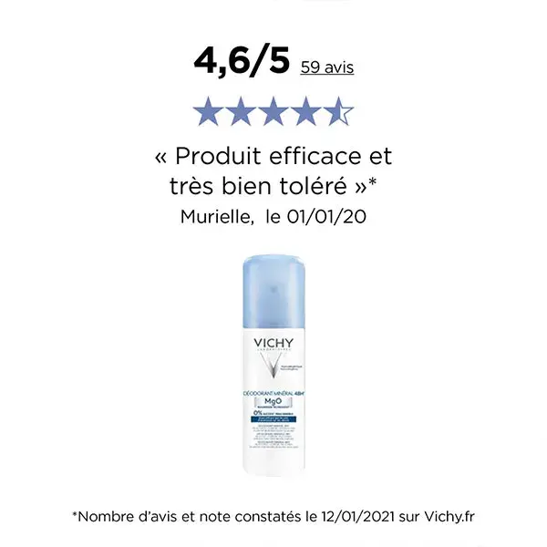 Desodorante Mineral Vichy Spray 48h, Pacote com 2 unidades de 125ml