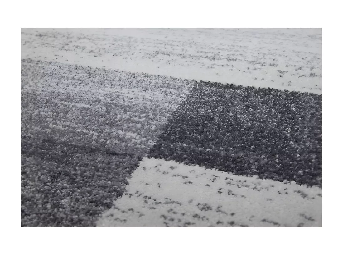 Tapis 150x80cm, design F105G coloris argent - Confort et élégance pour votre intérieur