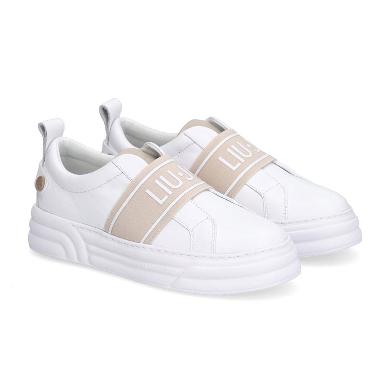 Liu-Jo Sneakers en Cuir Ulisa blanc/beige
