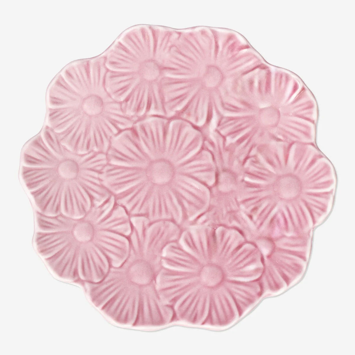 Pink blomstertallerken