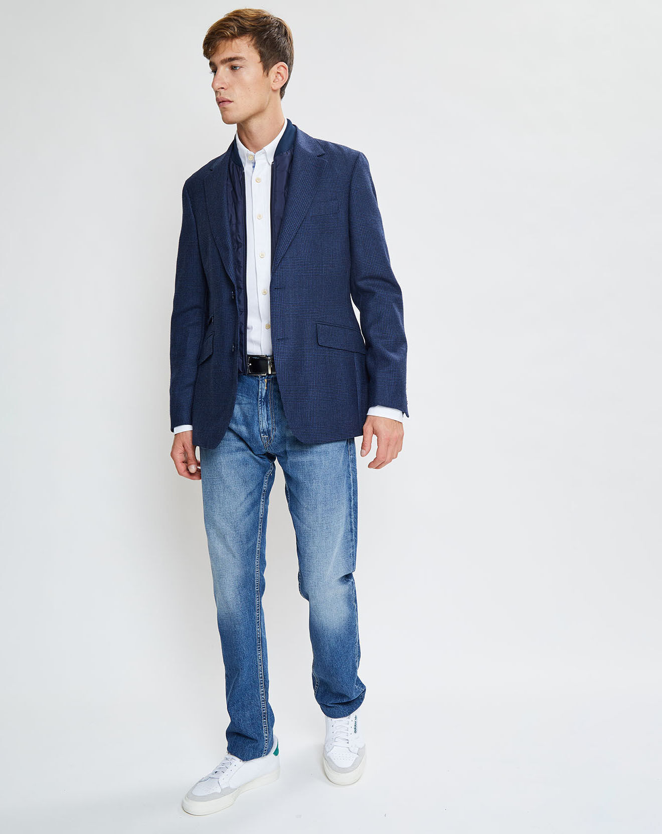 Hackett London Blazer en Laine doublure amovible bleu foncé