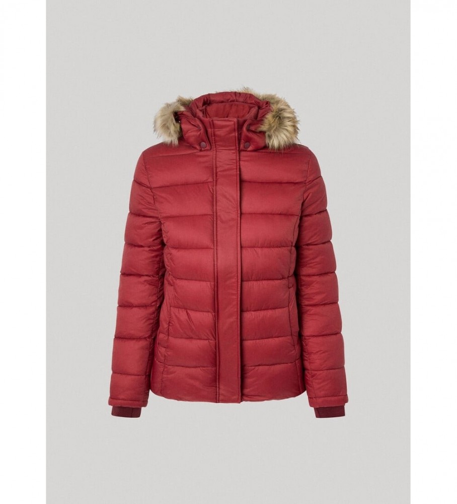 Jaqueta curta Pepe Jeans May, cor bordô
