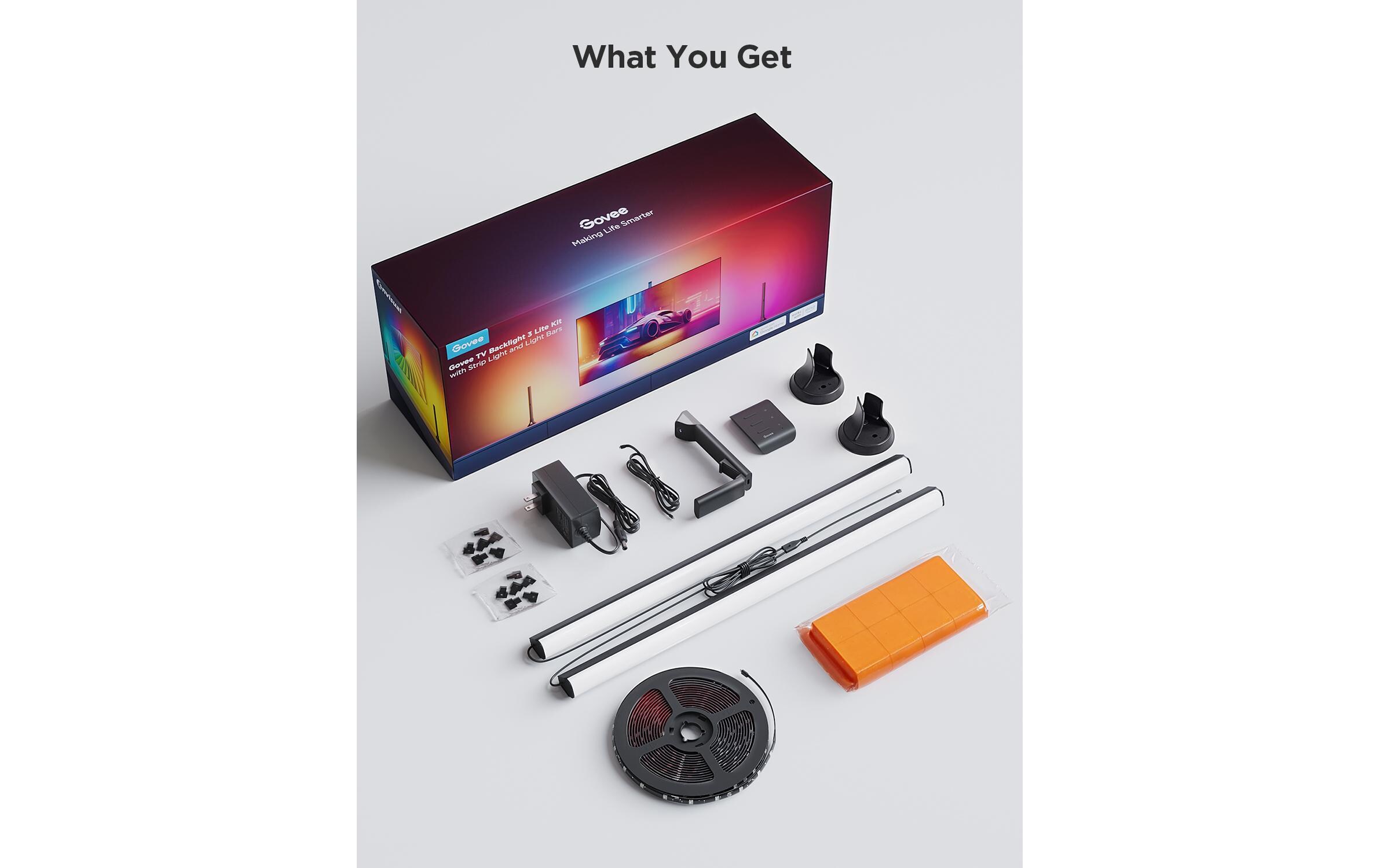 Lichtbalken Backlight Kit 2, T3 Cam, RGBIC, WiFi + BT<br>Smarte TV- Hintergrundbeleuchtung