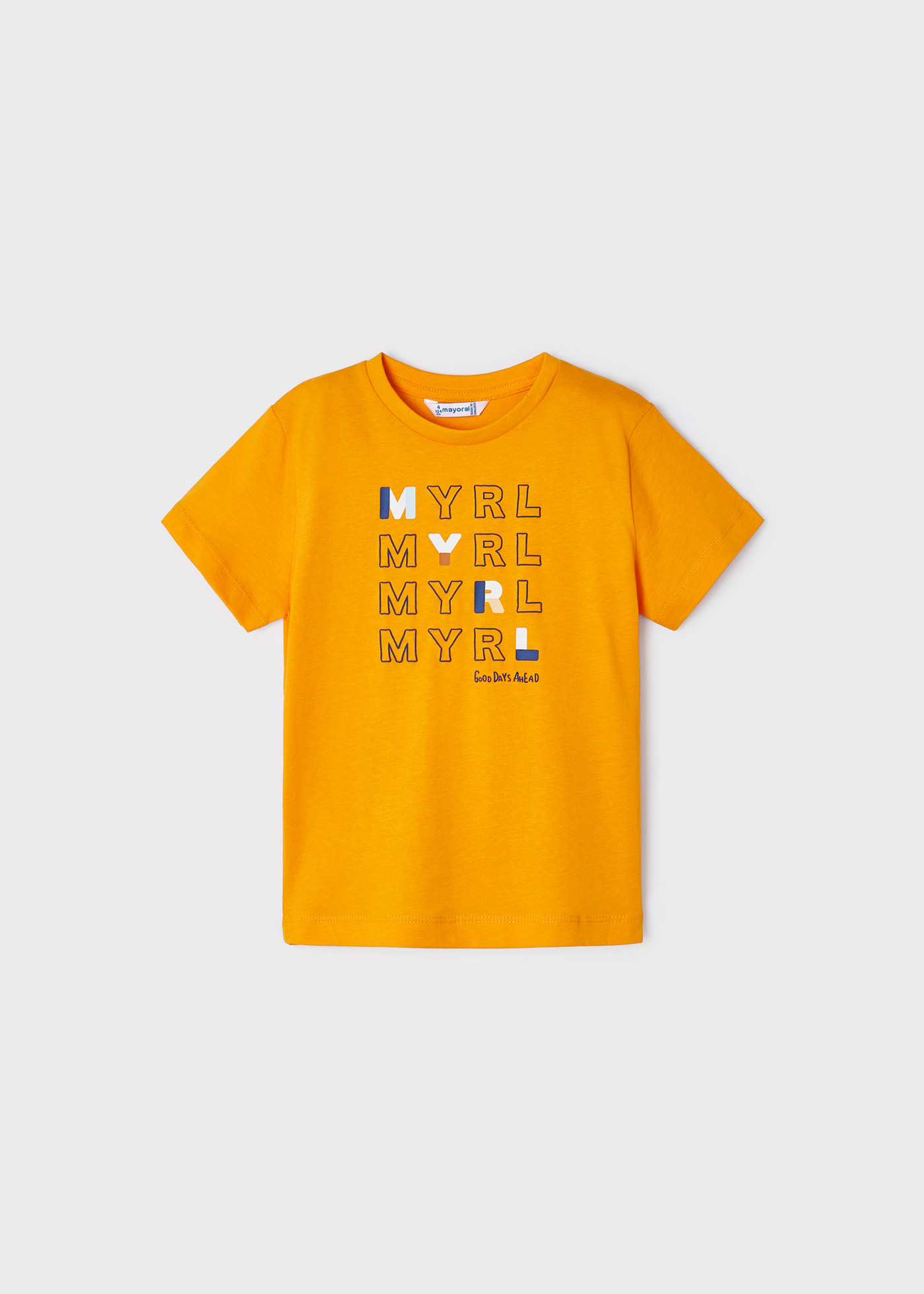 Camiseta básica de manga curta para meninos