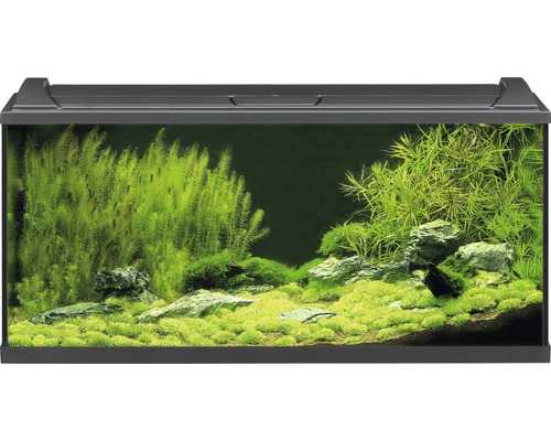 EHEIM aquaproLED 180 aquariumset met LED-verlichting, filter, verwarming, thermometer en net (zonder kast), zwart, ca. 180 L, 100 x 45 x 40 cm