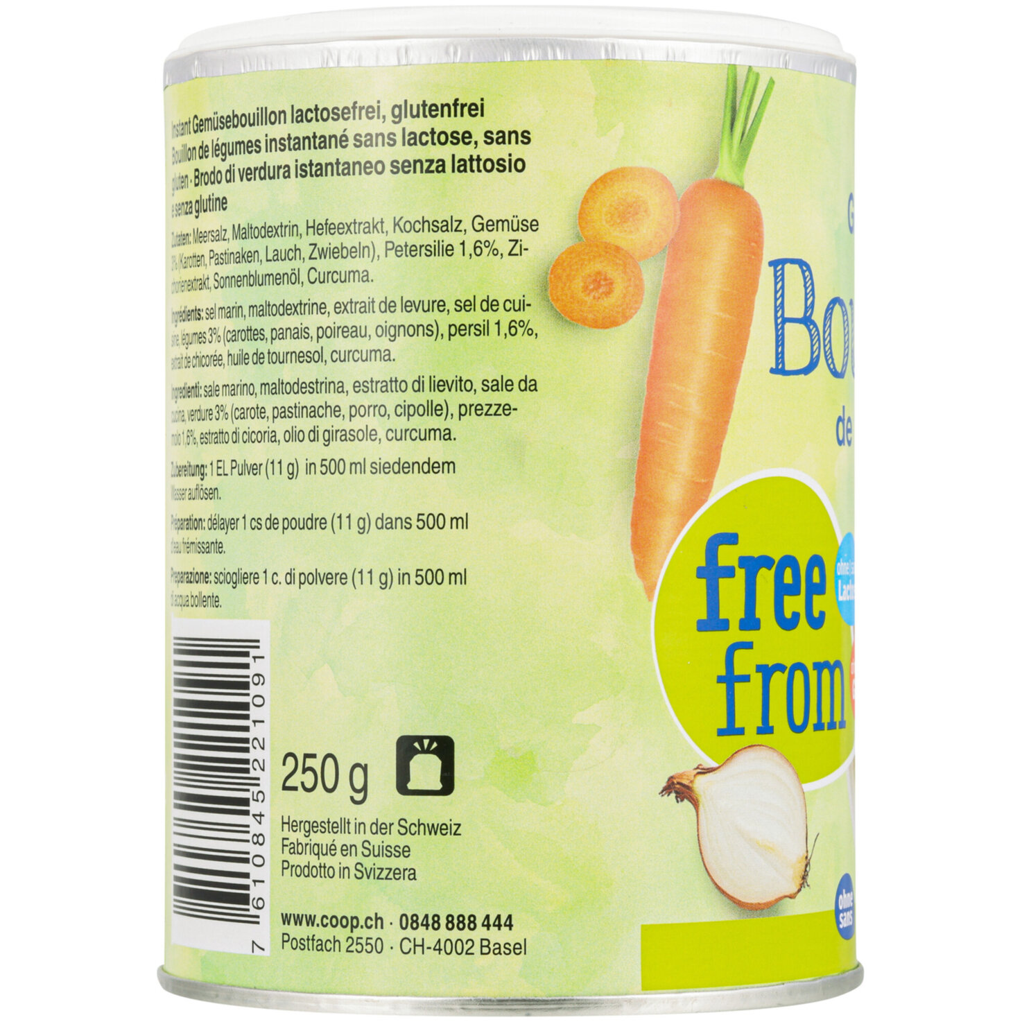 Free From Gemüse-Bouillon lactosefrei
