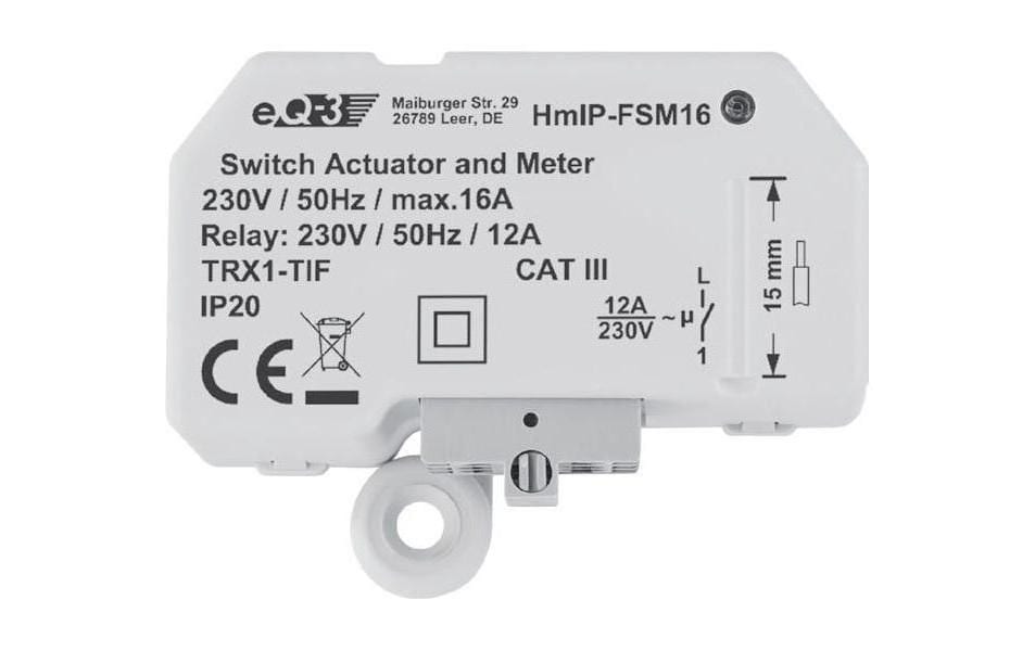Smart Home Funk-Schalt-Mess-Aktor 16 A Unterputz16-Ampère-Schalt-/Messaktor für die Unterputzmontage – HmIP-FSM16