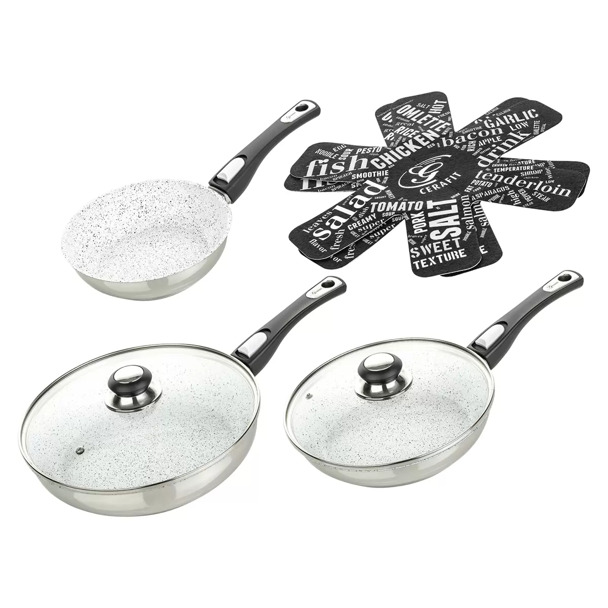 Pfanne Genius weiss,silber