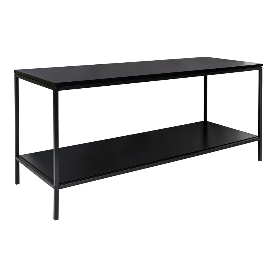 Tv-Meubel Zwart - Metaal & Melamine - Kast Vita