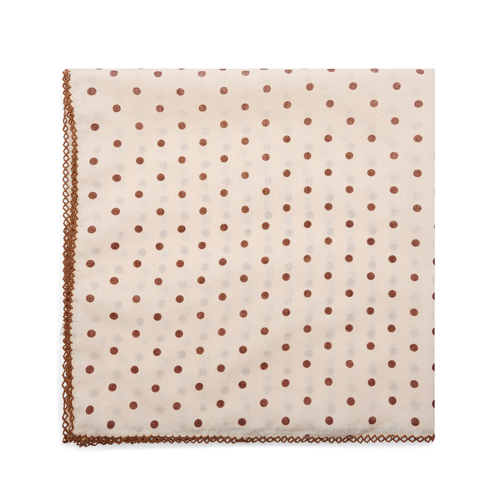 Beige sjaaltje met bruine stippen