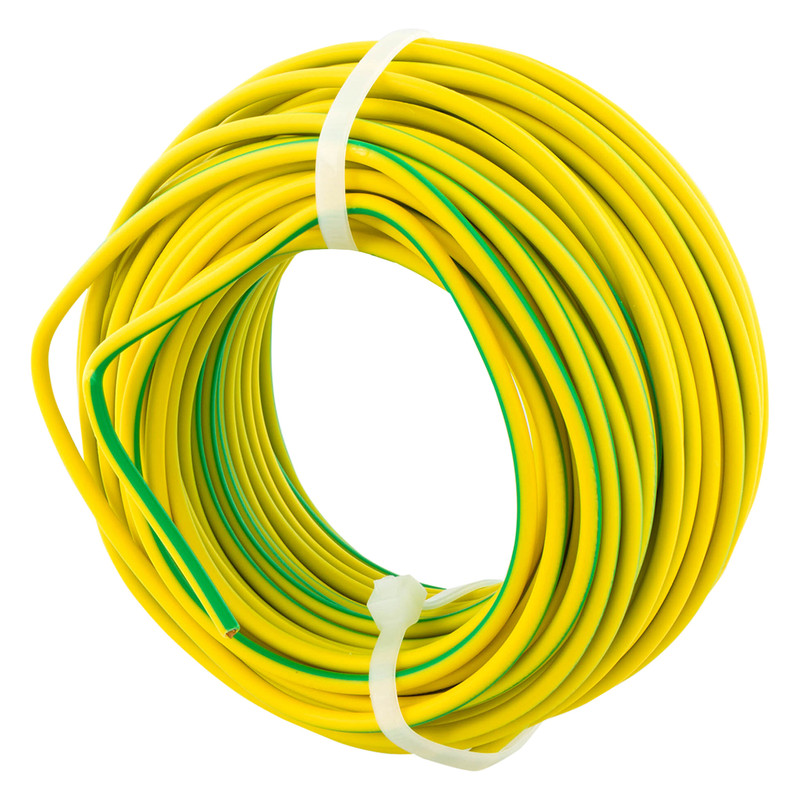 Installatiedraad VD H07V-U 20m 2,5mm² geel/groen