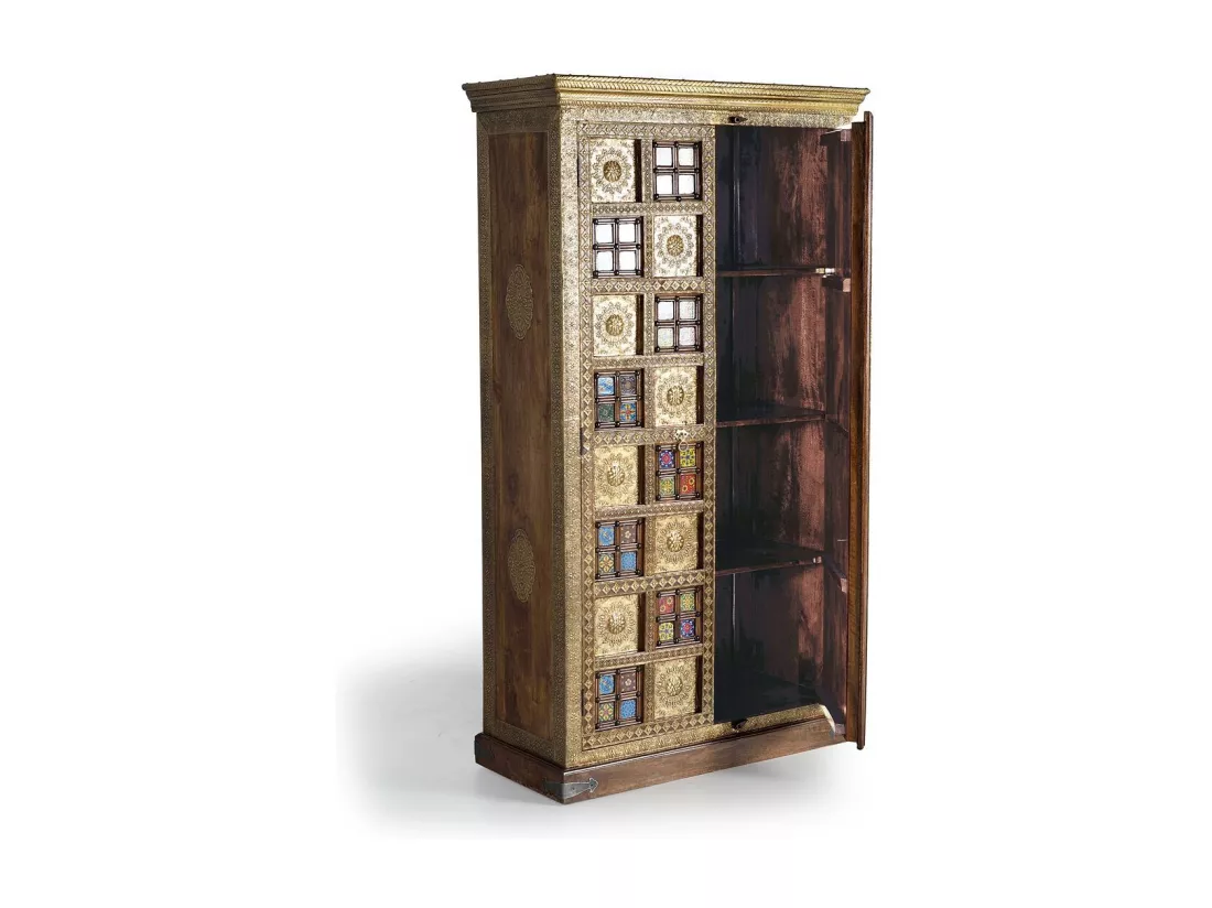 Armoire en BOIS D'ACACIA Marrón.Giner y Colomer.180x40x100