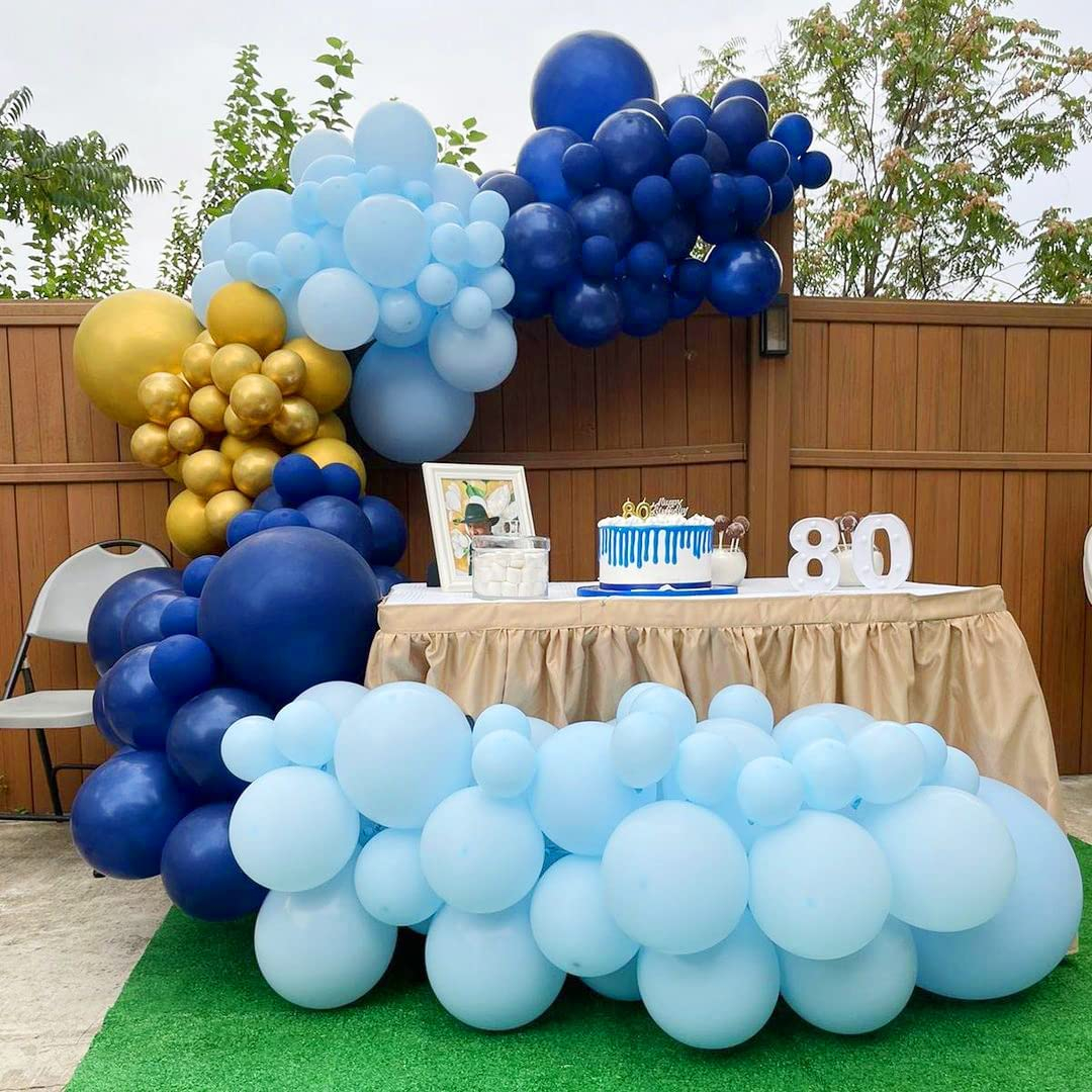 (85-tlg. Set) Party Deko Ballons Latex Luftballons - Dunkelblau