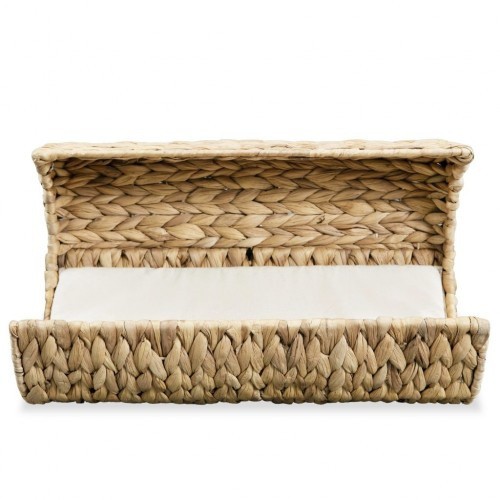 Cama de gato marrom em formato de radiador