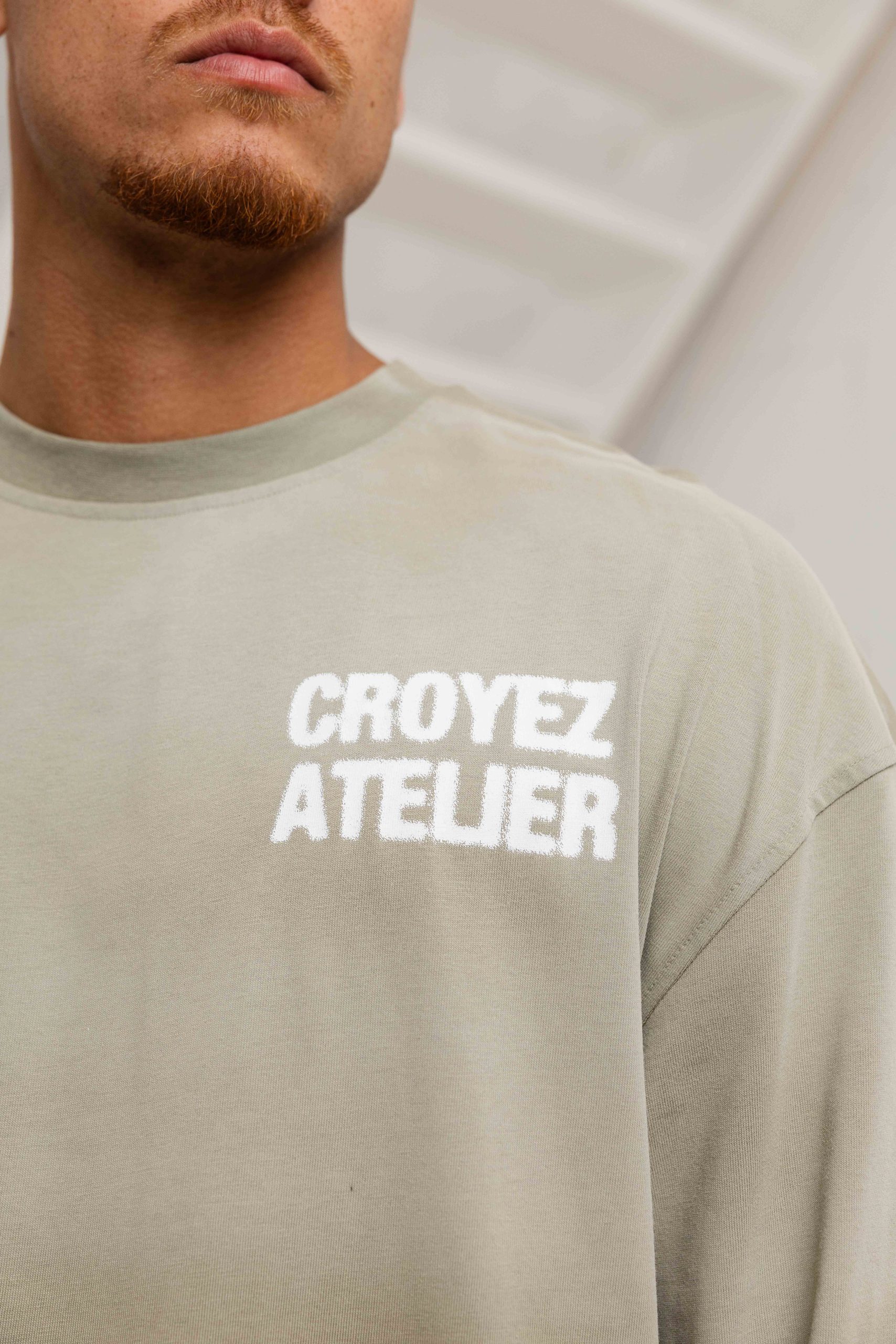 Croyez Sprayed Atelier Longsleeve T-Shirt Heren Groen