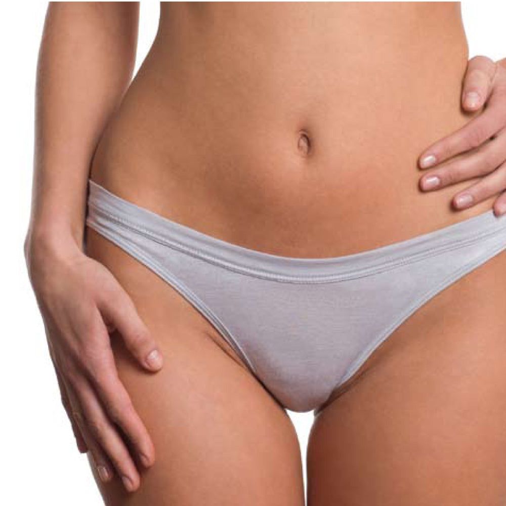 MYSANITY Schwangerschafts und Postpartum Unterhose, Gewebe mit Silberfaden, Grau