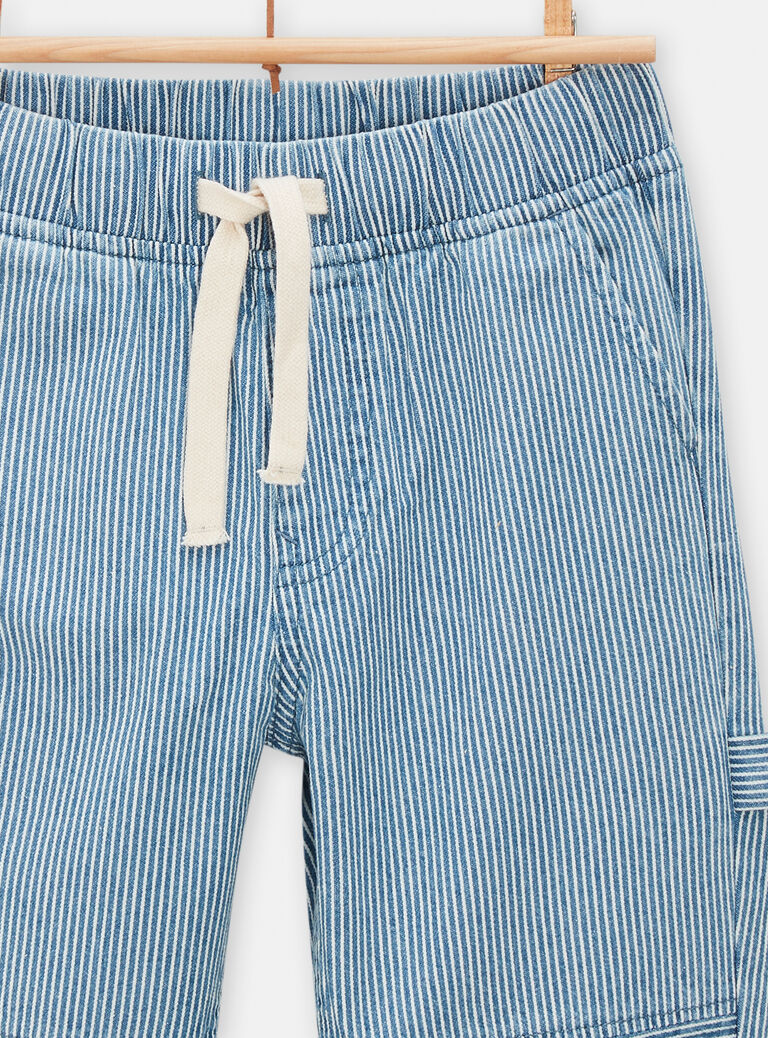 Pantalon rayé style utilitaire pour garçon
