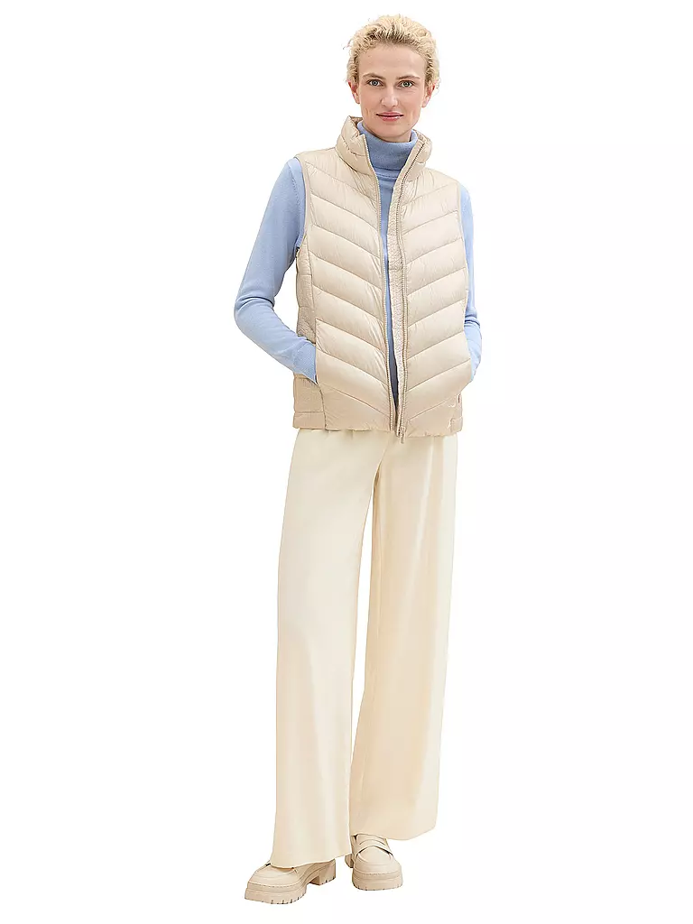TOM TAILOR Steppgilet beige