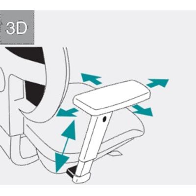 Paire d'accoudoirs réglables 3D pour fauteuil LIBRA - Noir